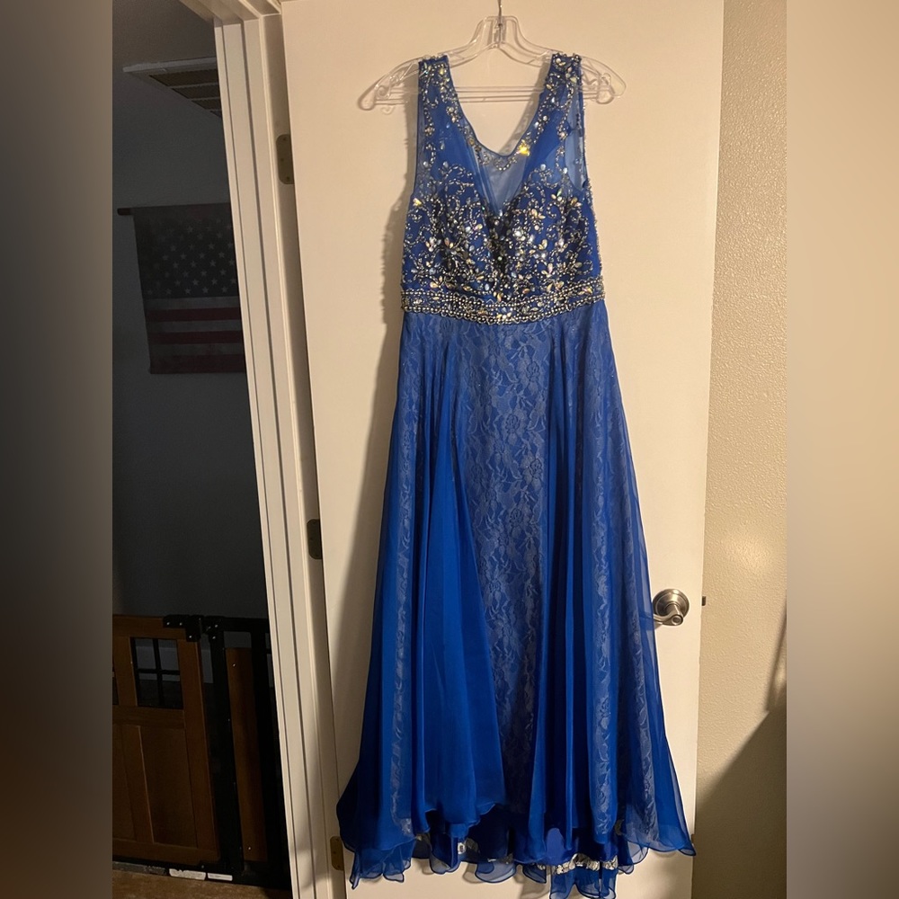 Blue sparkle formal dress